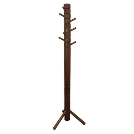 PROMAN Proman CT16528 Farmhouse Coat Tree - Walnut CT16528